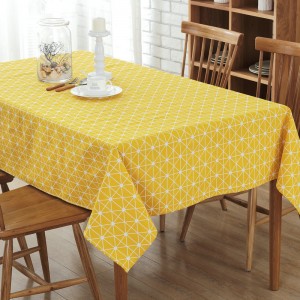Precio barato amarillo tela estilo moderno mantel ali-08664861